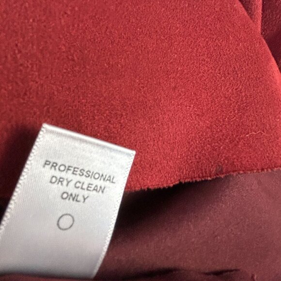 IC by Connie K Womens Red Coat Jacket Large Flared Sleeve Strap Detail Zip Artsy - Picture 5 of 9